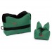 Bench Rest Shooting Bag Set Unfilled Front and Rear Green Black