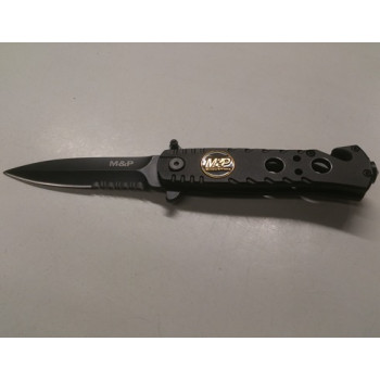 7 inch Lock Knive Action Tactical Rescue Knives P-530-MP-B (Military Police) MP (Black)