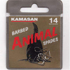 Kamasan Animal Barbed Spade End Hooks Size 16